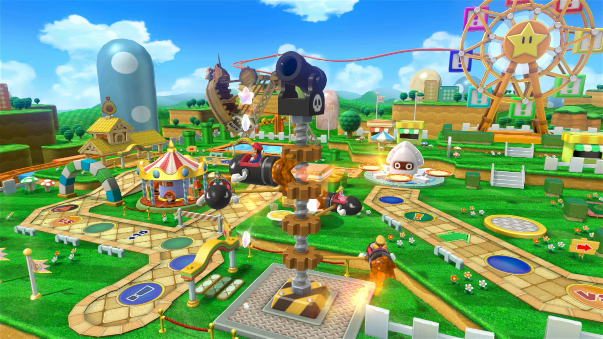 Península sirena Shuraba Mario Party 10, mira a los personajes en acción