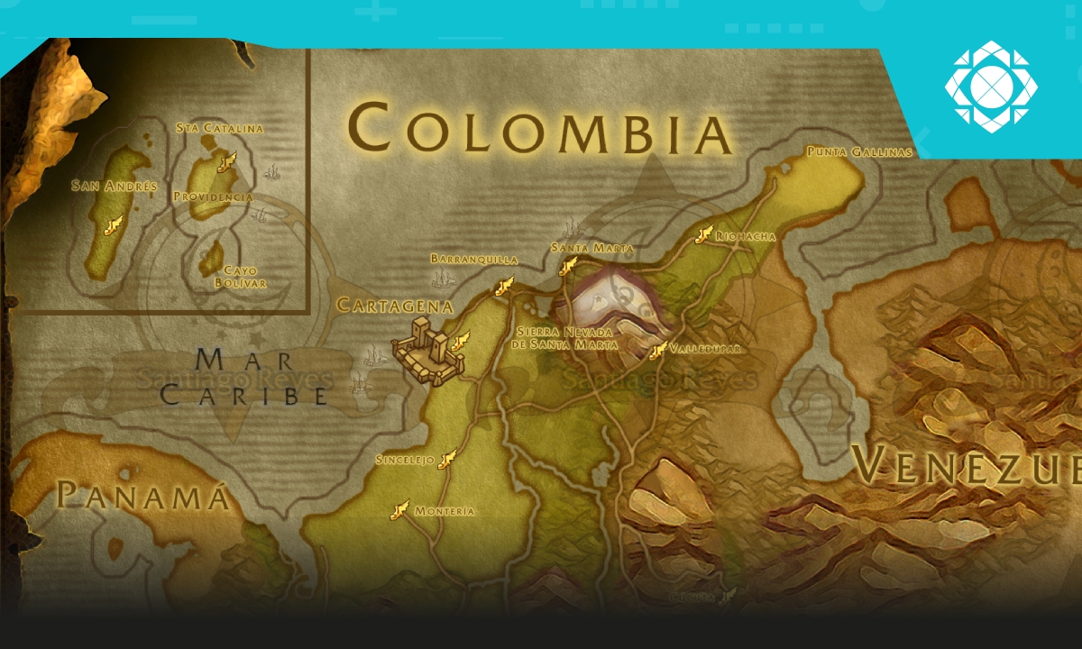 Mapa de Colombia 7 de agosto