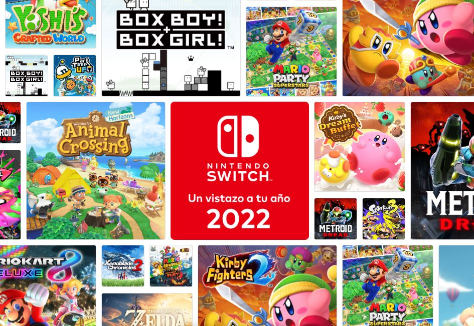 Resumen o wrap-up de todo lo que jugamos en Nintendo Switch en el año 2022